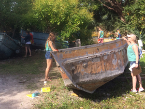 Photo of UF students learning how to document vessels.