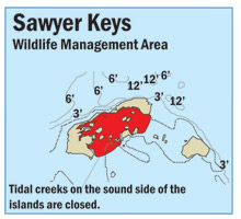 map of Sawyer Keys Wildlife Management Area