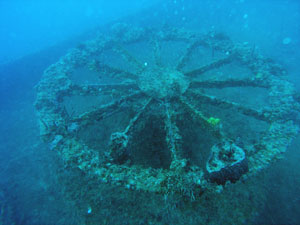 Cable Reel on the Thunderbolt Shipwreck