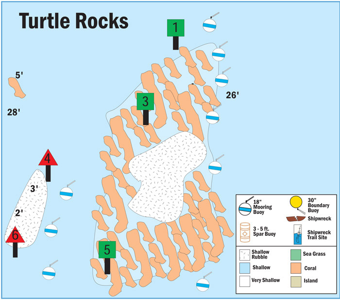 Map of Buoys at Turtle Rocks