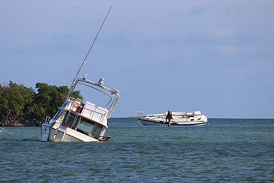 two vessel ground near shore