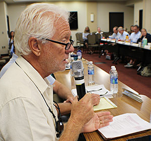 bruce popham speaking at a sanctuary advisory council meeting