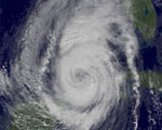 aerial image of Hurricane Wilma