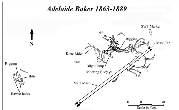 Adelaide Baker site map