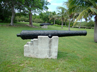These cannons from the 1696 HMS Winchester wreck have been properly restored and are on display in Lignumvitae Key Botanical State Park.