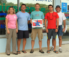 Quiescence dive shop staff with Blue Star decal.