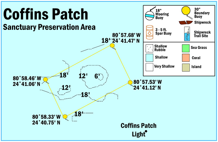 Map of Coffins Patch Sanctuary Preservation Area