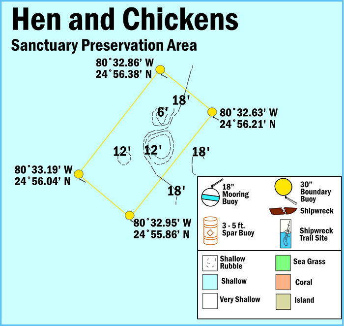 Map of Hen and Chickens Sanctuary Preservation Area