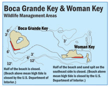 map of Boca Grande Key and Woman Key
