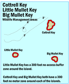 map of Cottrell Key Wildlife Management Area