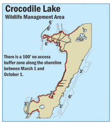 map of Crocodile Lake