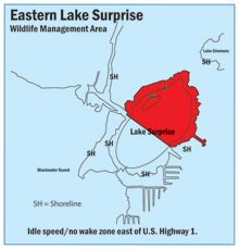 map of Eastern Lake Surprise Wildlife Management Area