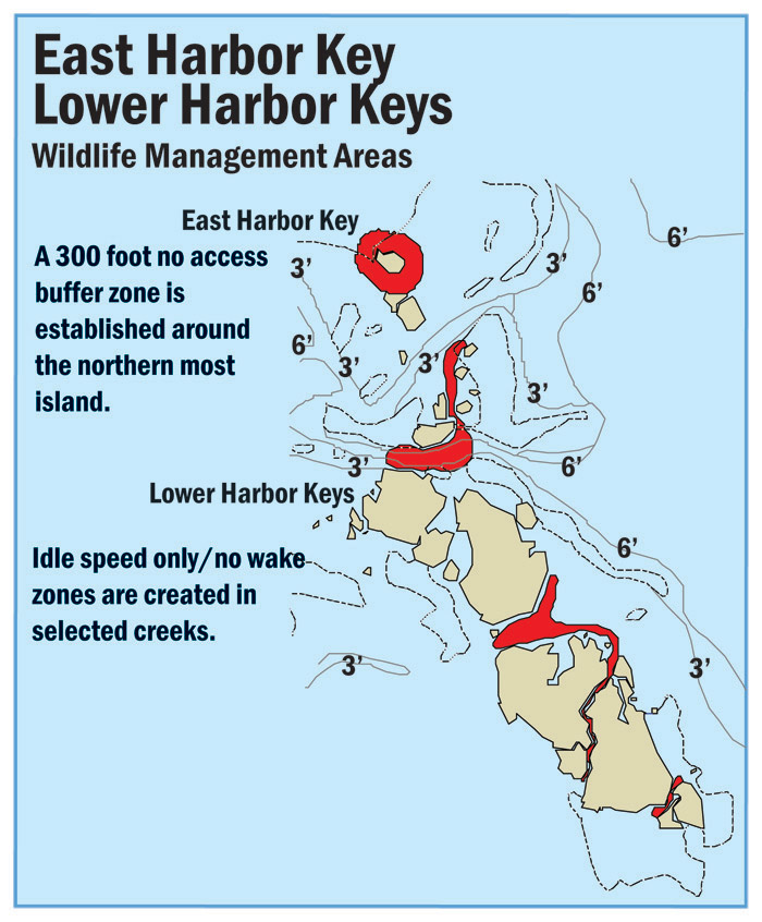 Map of East Harbor Key and Lower Harbor Keys Wildlife Management Areas
