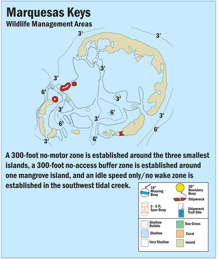 Map of Marquesas Keys Wildlife Management Area